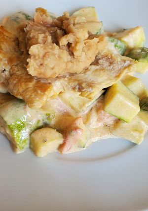 Una foto de Calabazas con pollo