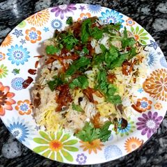 A picture of Eid special shahi murg biryani.