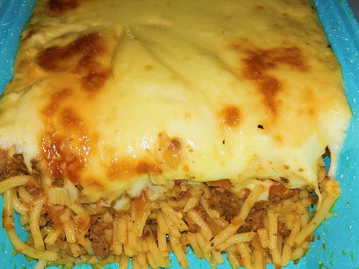 Cara Membuat Baked Spaghetti with authentic homemade Bolognese sauce Murah