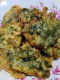 Bakwan daun singkong ebi