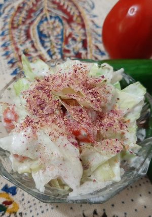 عکسی از دستور سالاد ماست سریع و خوشمزه😊