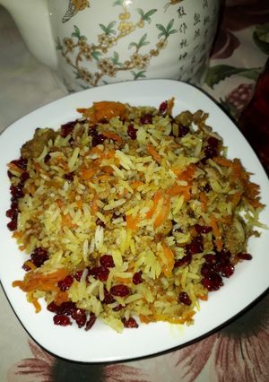 عکسی از دستور هویج پلوی مجلسی