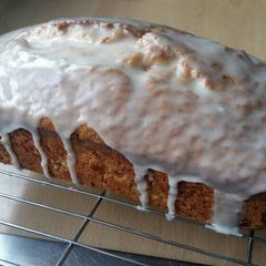 A picture of Vickys Pineapple Banana Loaf Cake, GF DF EF SF NF.