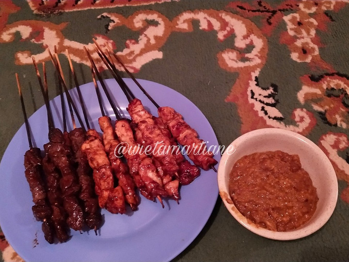 Resep Sate Ayam Daging Bumbu Kacang Homemade Simpel Bingitz Anti Gagal