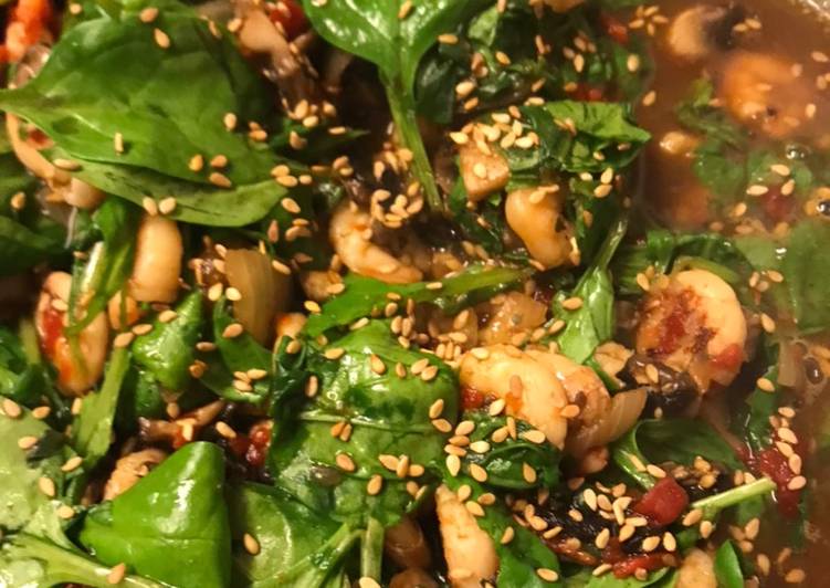 Recette Parfait Crevettes épinards à l’asiatique
