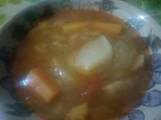 Une photo de soupe navet