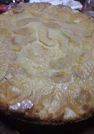 Una foto de Torta de manzanas invertida