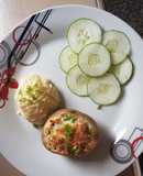 Patatas rellenas gratinadas al horno