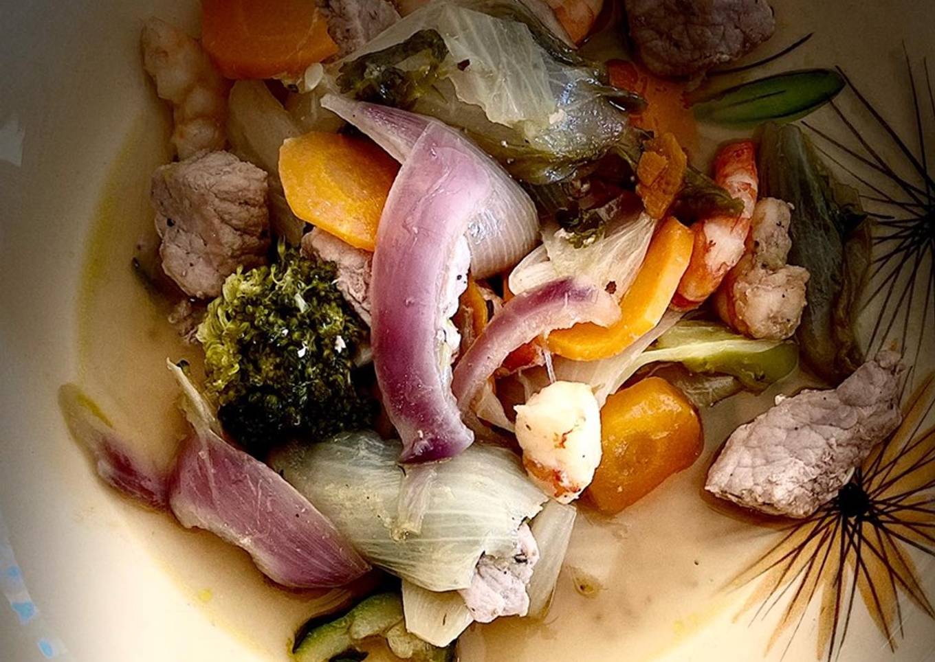 Veau-crevettes aux saveurs douces