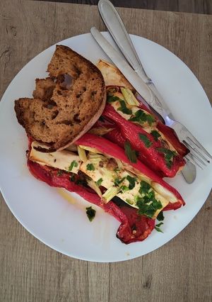 Görög töltött/sült paprika🫑 🧀 recept fotója