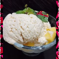 Mango ice cream 🍨 A picture of Mango ice cream 🍨.