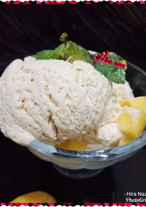 A picture of Mango ice cream 🍨.