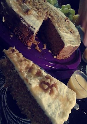 صورة لوصفة كيكة الجزر اللذيذه
