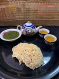 Oats carrot idli with lemon tea