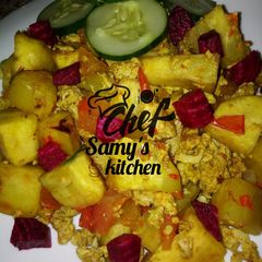 A picture of Sweet potato's omelet.