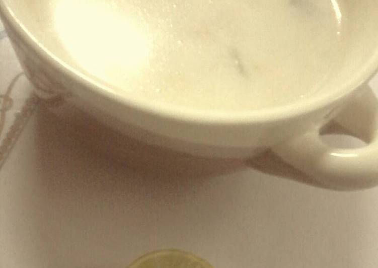 شوربة الذرة ببديل كريمة الخفق