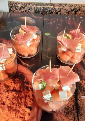 Une photo de Verrine melon