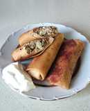 Блины с курицей и грибами (Жюльен)