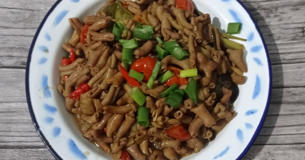 Tumis Usus Ayam Pedas Asem Manis