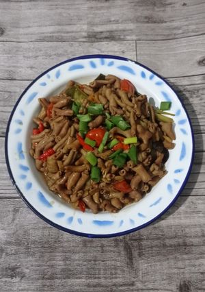 Foto resep Tumis Usus Ayam Pedas Asem Manis