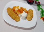 Una foto de chabacano queso
