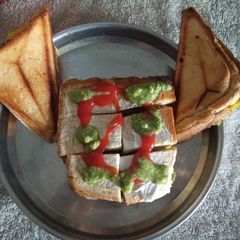 Brown bread veg sandwich A picture of Brown bread veg sandwich.