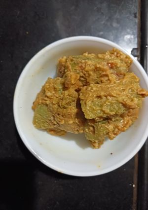 A picture of Bharva Karele Curry.