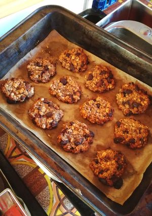 Banános zabkeksz (liszt-, tej-, tojás-, cukormentes) recept fotója