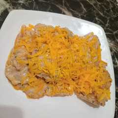 Una foto de Escalope en salsa blanca