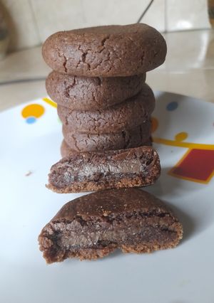 Una foto de Galletas de Brownie Rellenas de Nutella