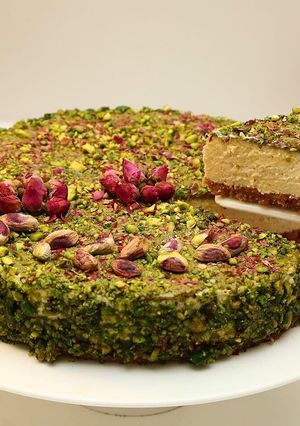 صورة لوصفة تشيز كيك الفستق الحلبي