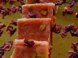 Rose Coconut Burfi