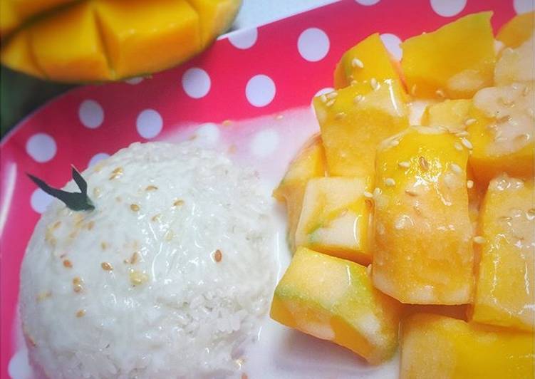 Langkah Mudah untuk Menyiapkan Mango sticky rice / ketan mangga ❤️ yang Bisa Manjain Lidah
