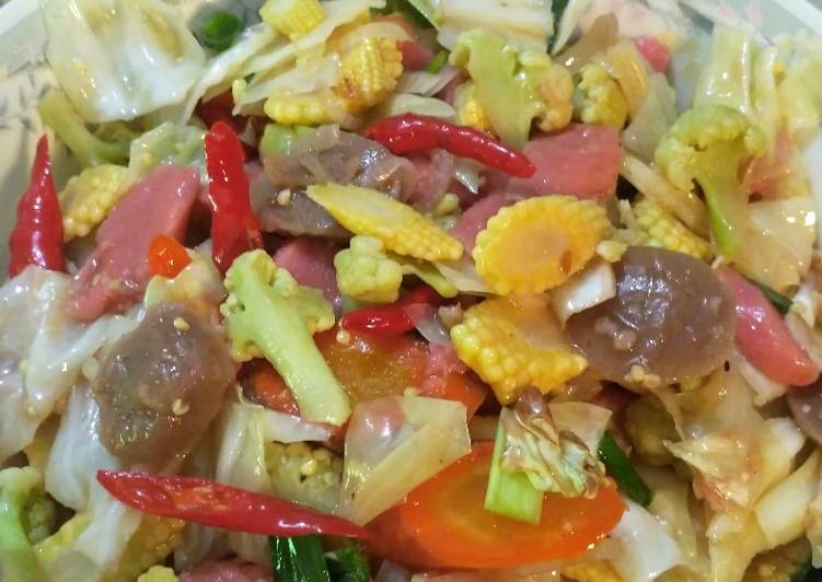 Resep Capcay Kuah Saus Tiram Lezat