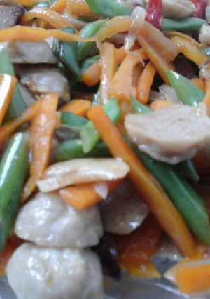 Foto resep oseng wortel buncis bakso sapi