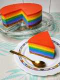 Cheesecake frío con los colores LGTBI