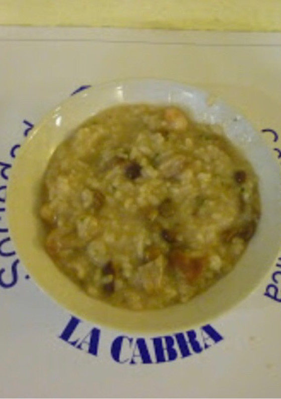 Una foto de Risotto de setas y gambas