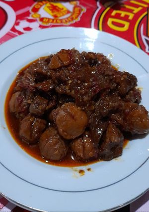 Foto resep Oseng mercon tetelan n bakso