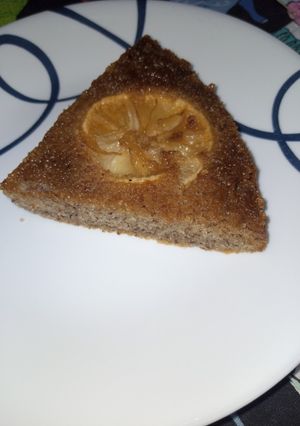 A picture of Upsidedown Lemon Almond Cake.
