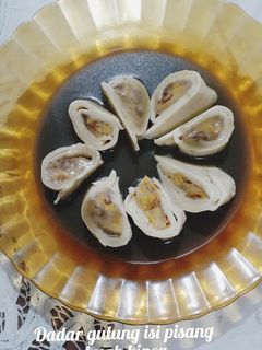 Foto resep Dadar gulung isi pisang kuah kinca