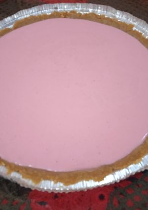 Una foto de Pay de queso-fresa