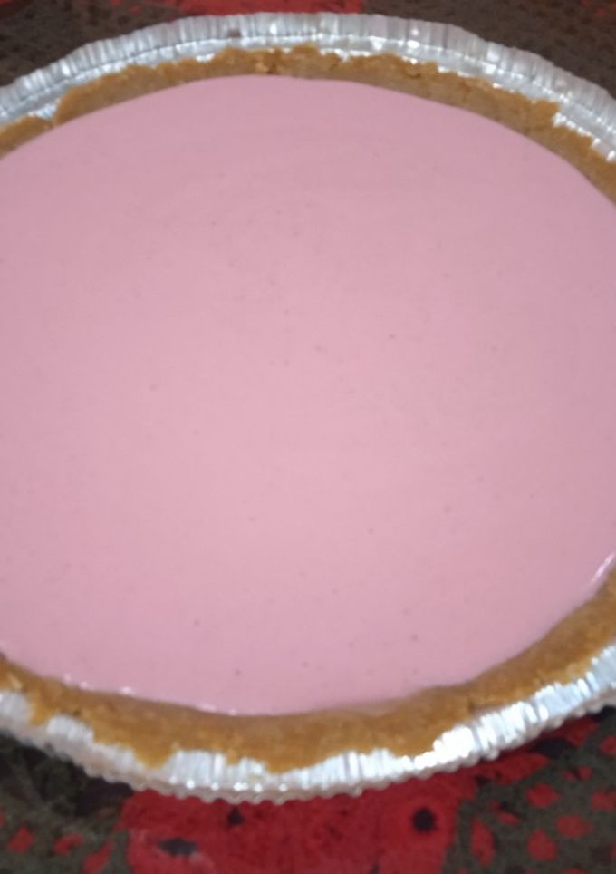 Una foto de Pay de queso-fresa