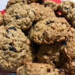 A picture of Soft and Chewy Oatmeal Raisin Cookies *updated*.