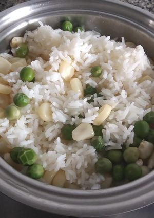 Una foto de Mi arroz blanco con choclito