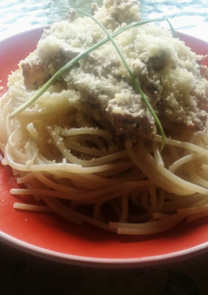 Una foto de Pasta Carbonara