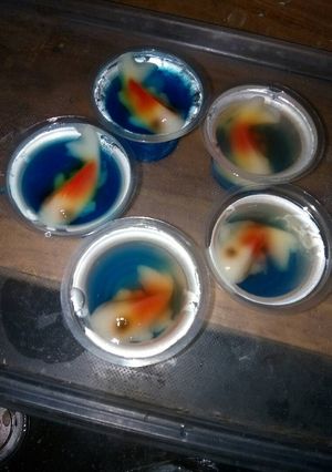 Foto resep Puding agar ikan koi