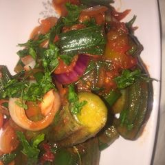 A picture of Tomato and okro salad.