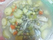 A picture of chicken bouillon soup