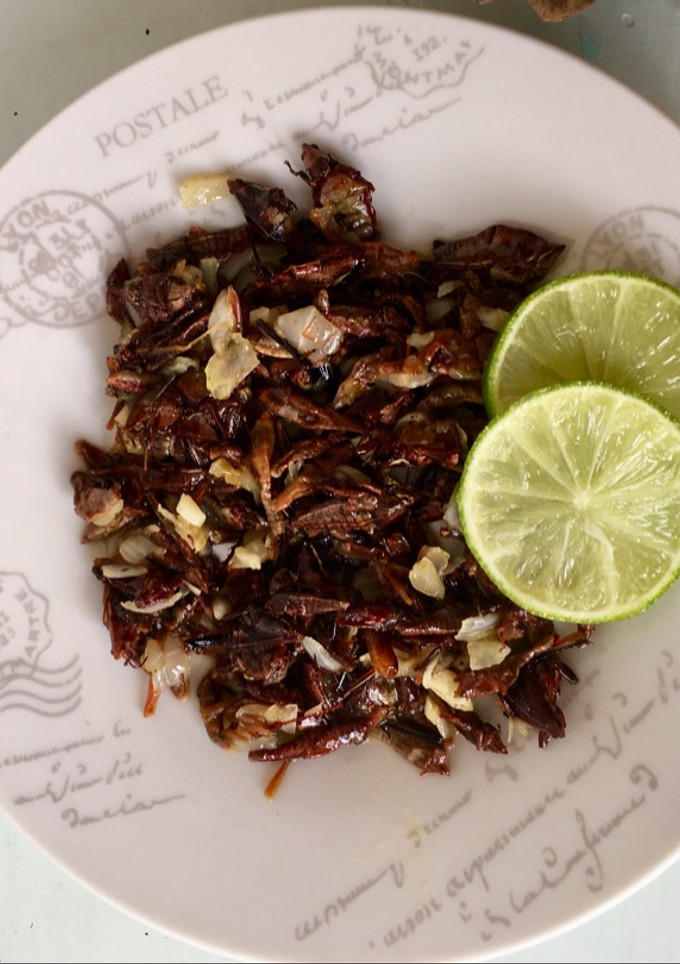 Una foto de Botana de Chapulines con Limón 🦗