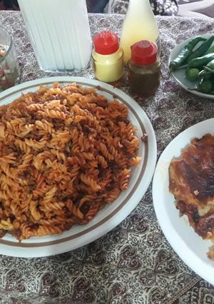 عکسی از دستور ماکارونی شکلی